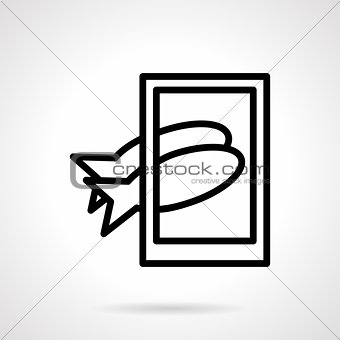Fish photo abstract line vector icon
