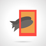 Taking fish photo flat simple vector icon