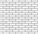 White brick wall vector seamless texture