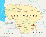 Lithuania Political Map
