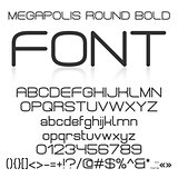 Trendy modern elegant bold font alphabet