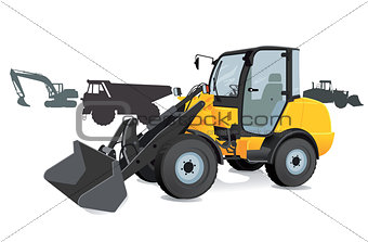 Construction - Shovel loader, excavators, trucks,
