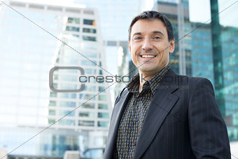 handsome young businessman outdoor
