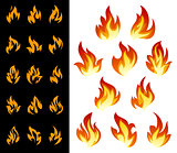Fire icons set