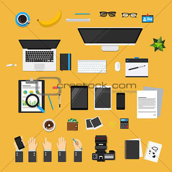 Set flat vector for you concept