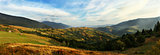 the mountain autumn landscape  colorful hills