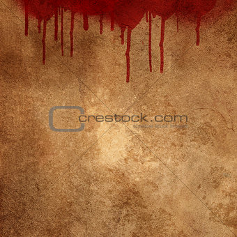 Blood splats on grunge background