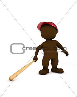 morph man playing baseball