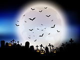 Halloween moon landscape 