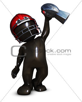 Morph Man playing american football