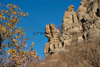wonderful rocks of Ghosts valley in autumn