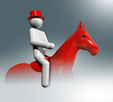 Equestrian Dressage 3D symbol, Olympic sports