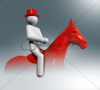Equestrian Dressage 3D symbol, Olympic sports