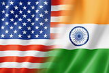 USA and India flag