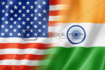 USA and India flag