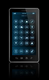Smartphone with apps icons interface