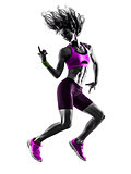woman fitness jumping  exercises silhouette