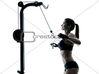 body buiding woman isolated