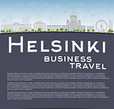 Helsinki skyline and copy space