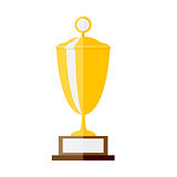 Vector illustration of gold trophy