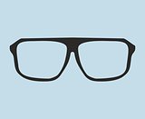 Nerd glasses vector isolated on blue background