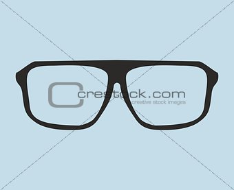 Nerd glasses vector isolated on blue background