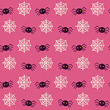Vector Flat Seamless Scary Spider Halloween Pattern