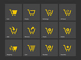 Shopping cart icons.