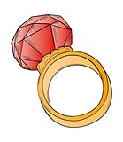 gold ring with big stone
