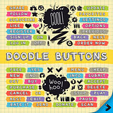 Hand Drawn Sketchy Doodle Buttons Set