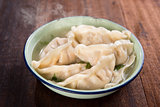Asian food dumplings soup 