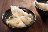 Asian cuisine dumplings soup 