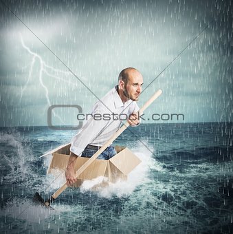 Paddling in the storm