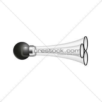 Triple air horn in black and white design