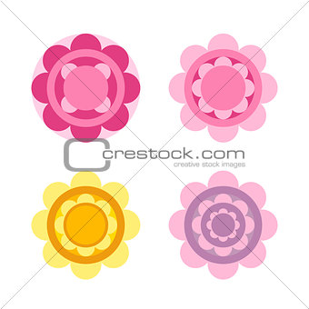 Daisy flower vector icon