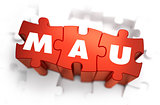 Word - MAU on Red Puzzles.
