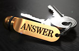 Keys with Word Answer on Golden Label.