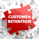 Customer Retention on Red Puzzle.
