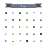 Car Flat Icons
