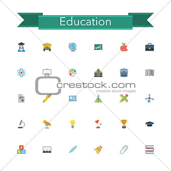 Education Flat Icons