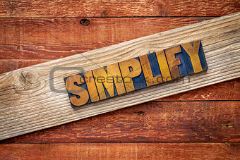 simplify word - rustic sign 