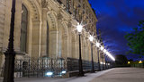 Street Light by the Louvre Museum in Paris, France
