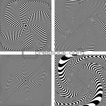 Illusion of torsion twisting movement.