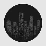City Skyscraper Vector Emblem