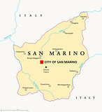 San Marino Political Map