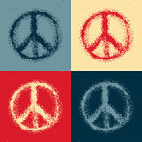 Peace symbol drawing.