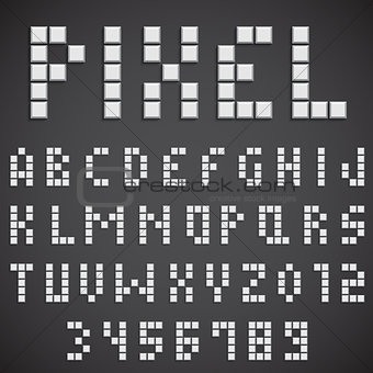 White Pixel Font
