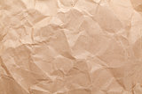 Rumpled brown cardboard paper