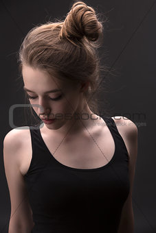 Close portrait of attractive blond girl