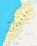 Lebanon Political Map